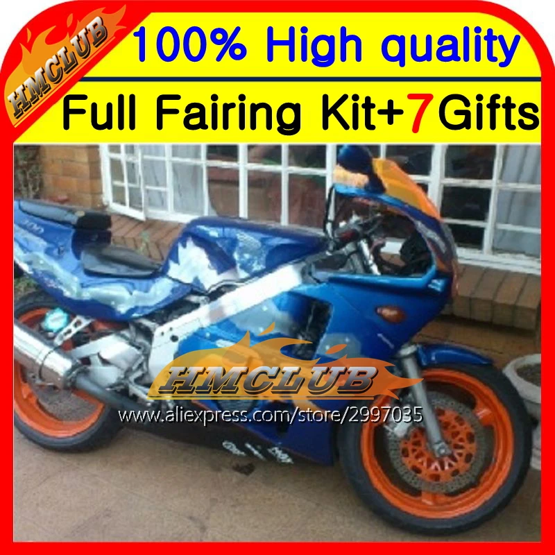 Body For HONDA CBR400RR NC29 CBR400 90 91 92 93 94 HM5630 ALL Blue CBR 400RR 1990 1991 1992 1993 1994 Fairing glossy blue | Автомобили и