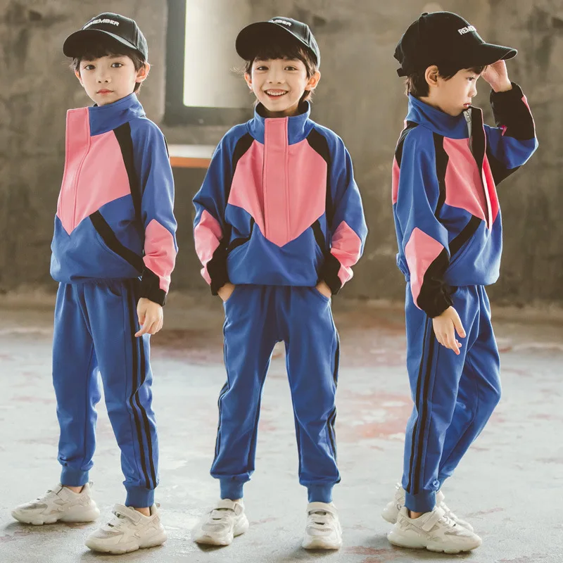 Костюм для мальчиков цветная спортивная форма новинка 2019 Детский костюм одежда и