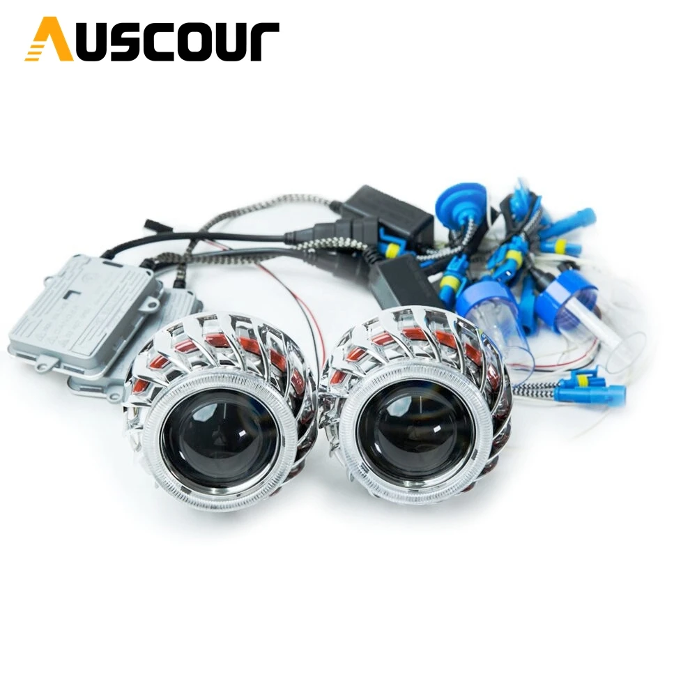 2.5-дюймовый биксеноновый hid автомобильный проектор Объектив 55 Вт ксеноновый