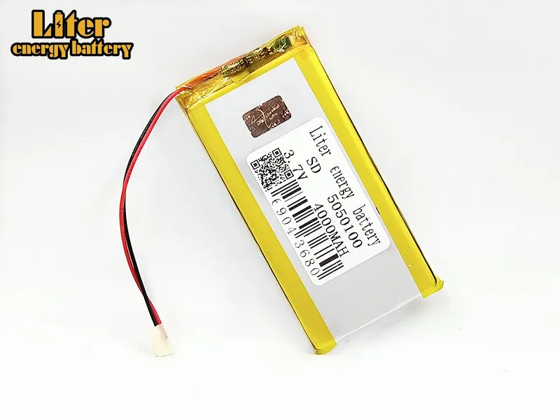 3.7V polymer lithium battery 5050100 4000mAh high capacity Rechargeable Li-ion Cell For MP4 MP5 DVD Tablet GPS Toys | Электроника