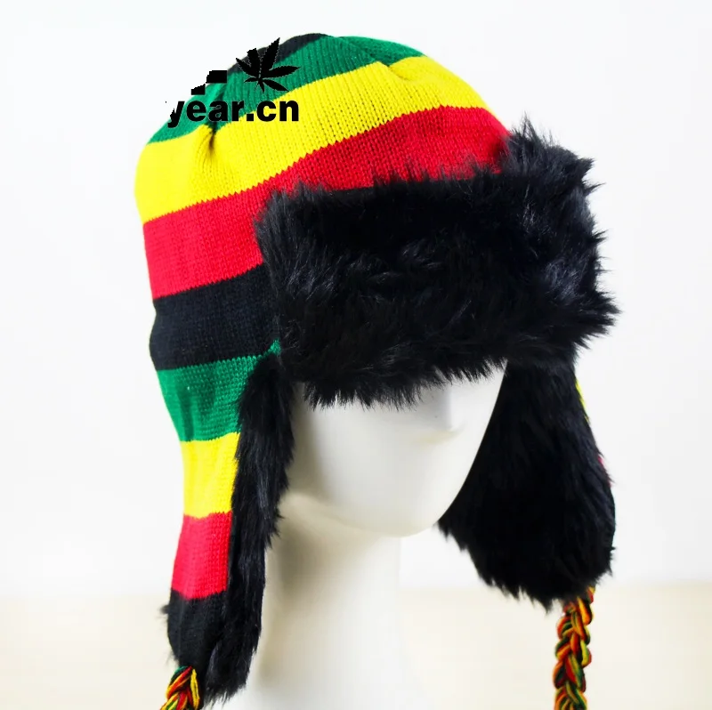 Rasta Регги зимняя шапка в стиле хип хоп Боб Кепка ямайском reggae разноцветная