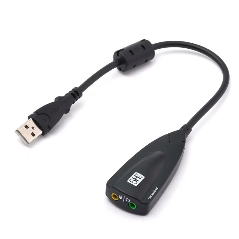 Внешняя звуковая карта AMKLE с USB 2 0 на гнездо 3 5 мм 3D Аудио гарнитура микрофон