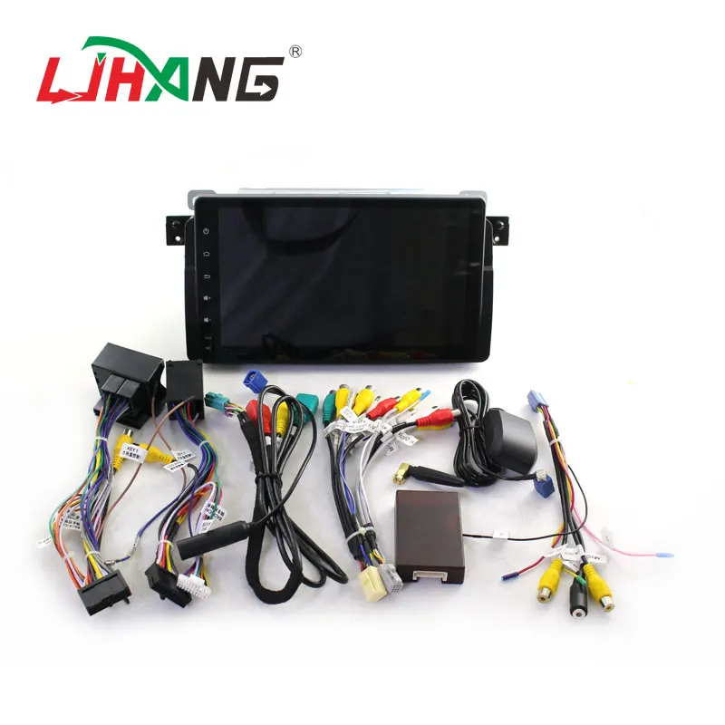 LJHANG 9 ɺndroid 10 автомобильный dvd-плеер для BMW 5 серии/X5 E53 E39 GPS Navi 1 Din Автомобильный