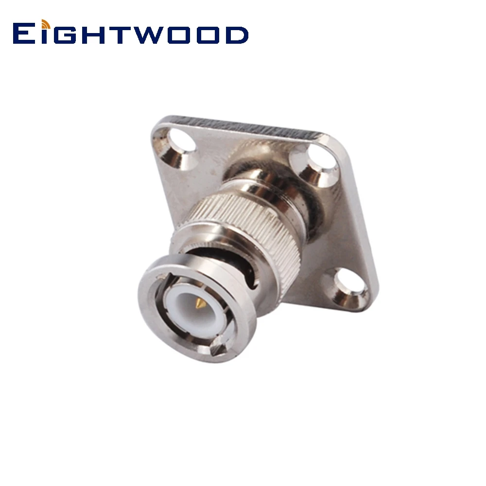 Eightwood 5 шт. BNC штекер RF коаксиальный разъем адаптер прямой 4 отверстия Панельное