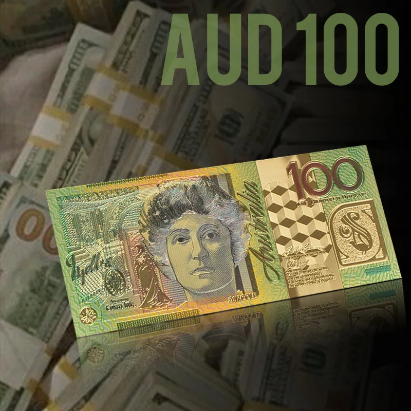 Австралия золотое покрытие для банкнот красочный Новый AUD100 доллар продажи