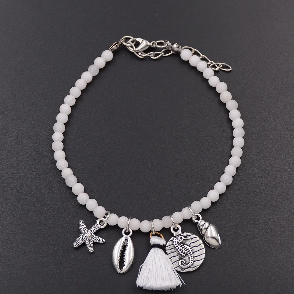 Браслеты на ногу WELLMORE женские анклеты в богемском стиле пляжные украшения из