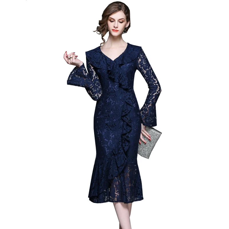 Fitaylor женские новые роскошные Висячие кружевные платья Элегантное открытое