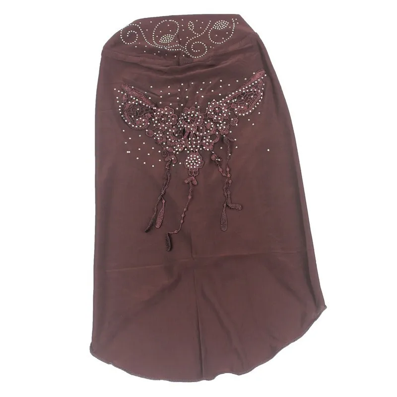 Girls Hijab Kids Muslim Beautiful Embroidery Hijab Islamic Fashion Scarf Shawls Flower Pattern about 45cm