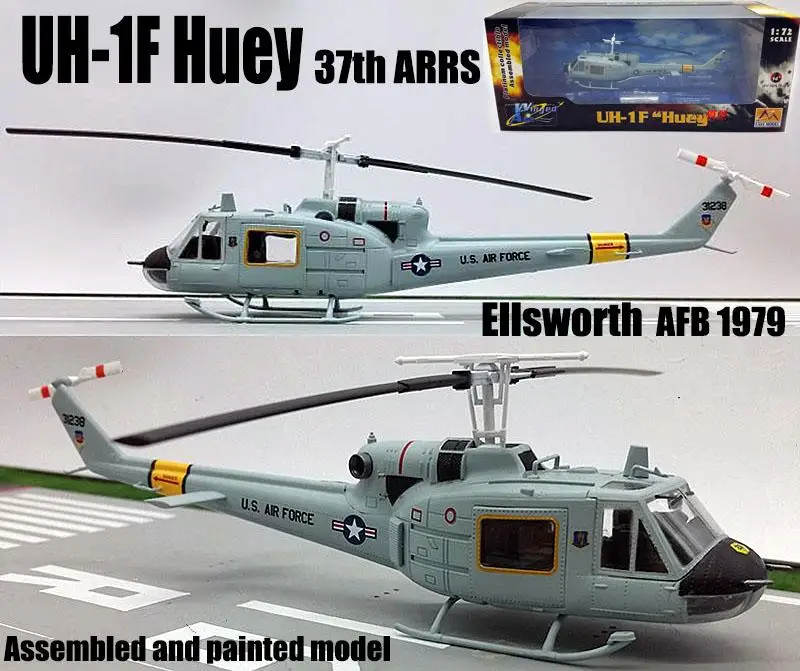 UH-1F Iroquois Huey helicopter 37th ARRS 1/72 самолетов без литья под давлением легкая модель |