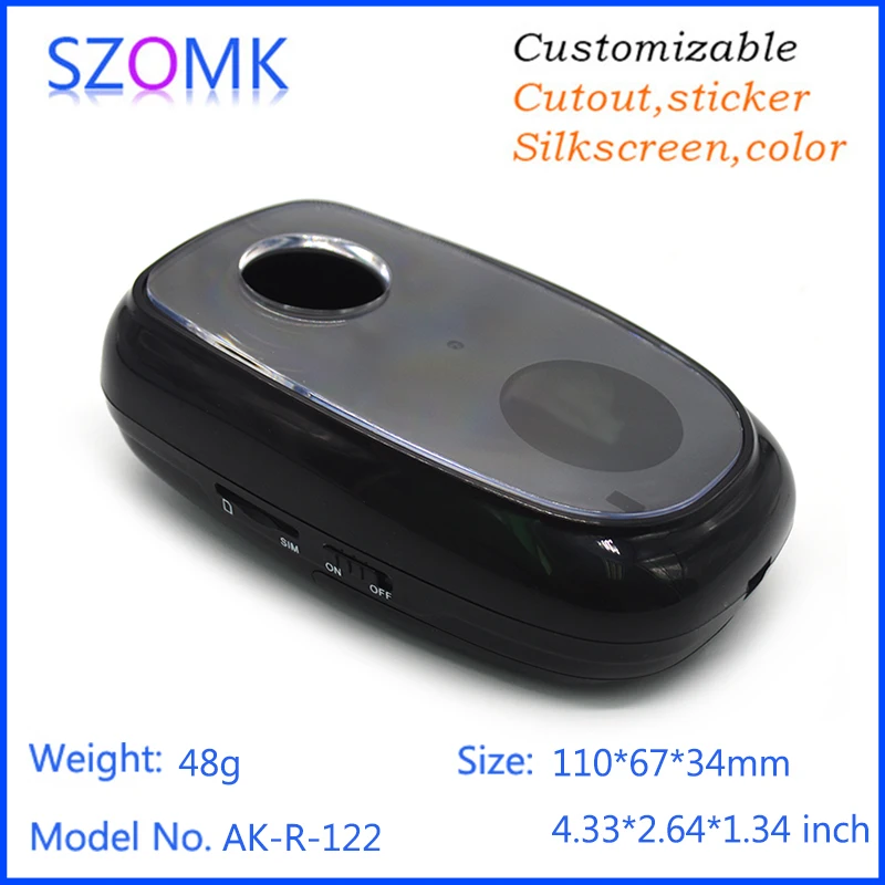 1 шт abs пластиковые электронные корпуса Черный цвет GPS Открытый Чехол housing110 * 67*34 мм