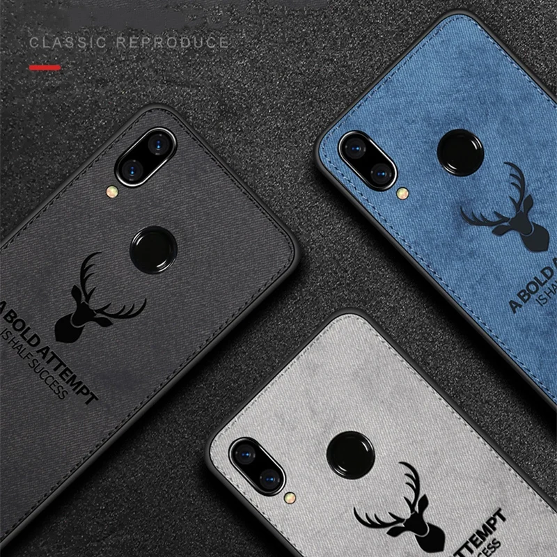 Classic Fabric Case For Samsung Galaxy M20 M10 Phone Animal Patterned TPU Silicone Frame Back Cover for funda |