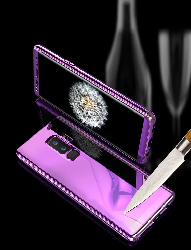 Роскошный зеркальный чехол для S10Samsung Galaxy S8Plus PC + защитный экран из закаленного
