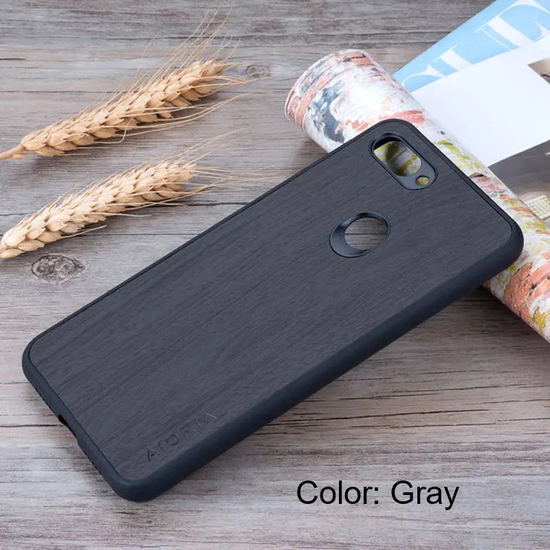 Gray Чехол для Xiaomi mi 8 Lite mi 8 funda с узором из дерева, кожаный чехол с силиконовым покрытием для телефона для Xiaomi mi 8 Lite mi 8 чехол coque capa - Цвет: Gray