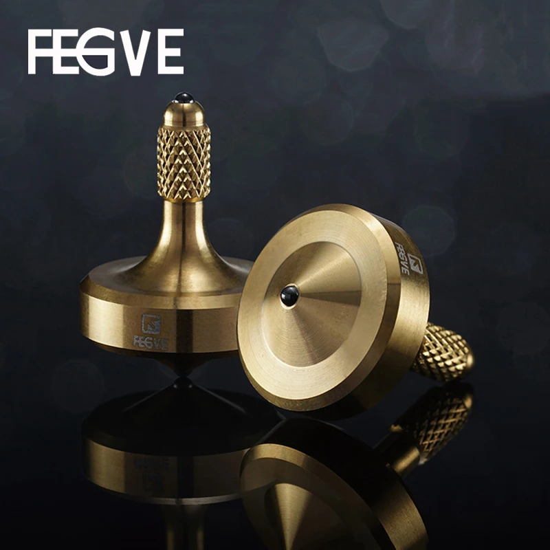 FEGVE Mini Gyro Fidget Spinner Hand Spinners Tainless Steel Metal Ceramic Beads Black Gold Silver Gyro Toy FG35