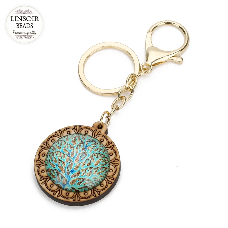 Новинка 10 шт./лот деревянные круглые квадратные Пустые Подвески поднос основа