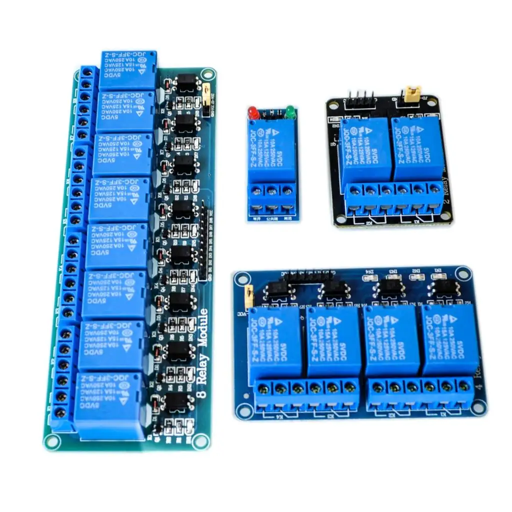 【SIMPLE ROBOT】4pcs/lot 1 Channel 5V Relay Module + 2 channel relay module +4 +8 new | Электронные компоненты и