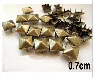 Promotional 1000pcs 7mm Bracelet And Leather Rivet Punk Pyramid Studs Metal Claws Nailhead DIY Accessories Shoes Bags | Дом и сад
