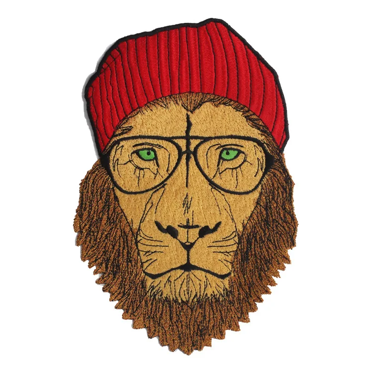 Новинка 2018 1 шт. нашивка с вышитым львом из мультфильма куртка большого размера