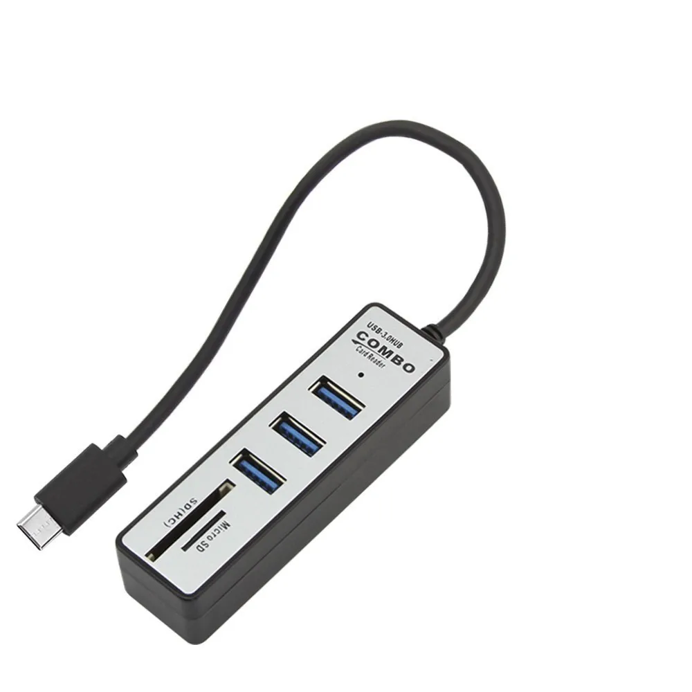USB 3 0 Тип C комбинированный мультиконцентратор 5 до портов мульти кардридер Sd/Cf/C Otg