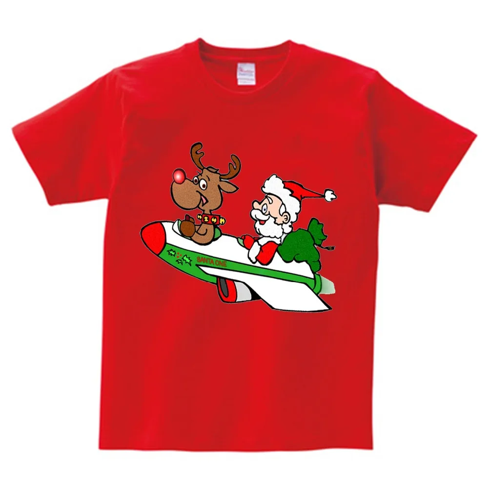 Футболка с Санта Клаусом детская забавная танцевальная Рождественская футболка