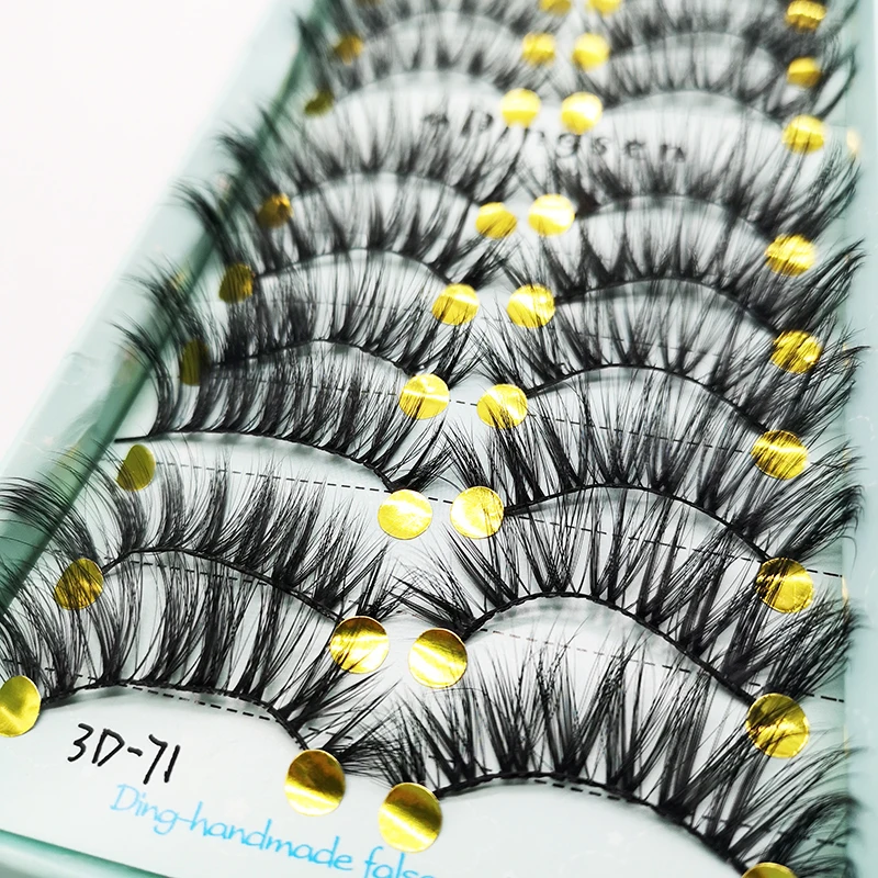3D-71 24 типа, 10 пар, норковые ресницы, 3D натуральные накладные ресницы, норковые ресницы, мягкие ресницы для наращивания, набор для макияжа, Cilios Wispies Lahses - Цвет: 3D-71