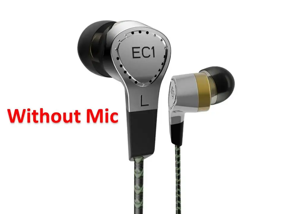 SWING EC1 Audiophile IEMs тройной Драйвер Гибридный 2BA+ динамические HiFi наушники-вкладыши - Цвет: Silver Without Mic