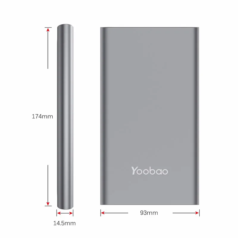Yoobao A2 внешний аккумулятор 20000 мАч для Xiaomi Mi 2 USB быстрая зарядка портативный