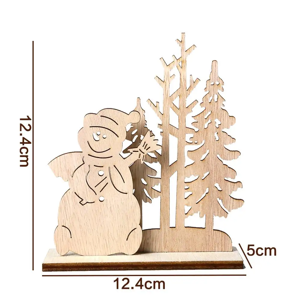 DIY деревянная Рождественская елка Снеговик креативные рождественские украшения