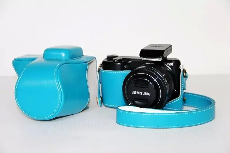 Синяя Rosered цветная PU кожаная сумка для камеры чехол Samsung NX2000 NX1000 цифровая