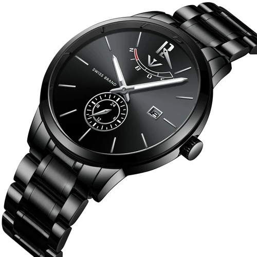 F NIBOSI Relogio Masculino Relojes золотые часы мужские часы лучший бренд класса люкс спортивные кварцевые часы Бизнес водонепроницаемые наручные часы - Цвет: F
