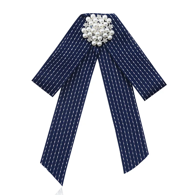 sapphire brooch ZHINI трендовая Классическая Пряжка из искусственного жемчуга Ткань банта Броши «бант» женские булавки-зажимы новые очаровательные вечерние массивные Галстуки ювелирные изделия - Окраска металла: sapphire brooch