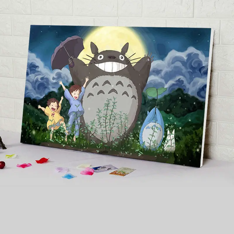 Хаяо Миядзаки цифровая живопись diy мультфильм постер Раскраска по номерам краска