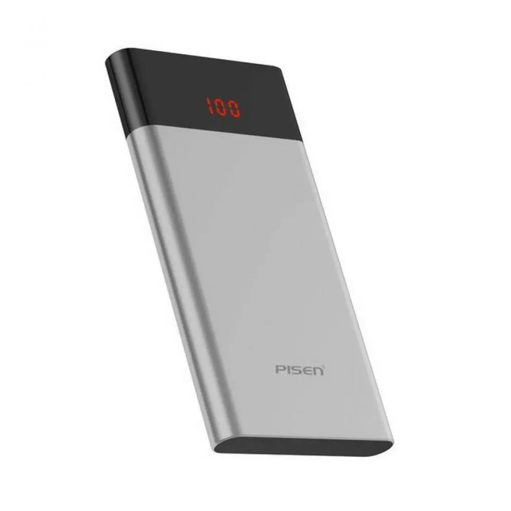 Портативный внешний аккумулятор 10000 мАч одиночный USB Micro ЖК дисплей зарядное