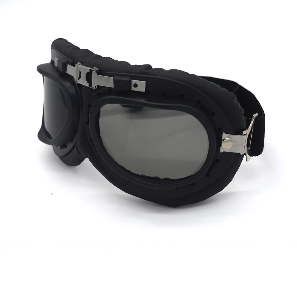 Smoke Lens Mooreaxe мотоциклетные очки, очки Второй мировой войны, стимпанк, Ретро стиль, пилот, шлем, очки, байкер, ATV, Велоспорт, лыжные Солнцезащитные очки - Цвет: Smoke Lens