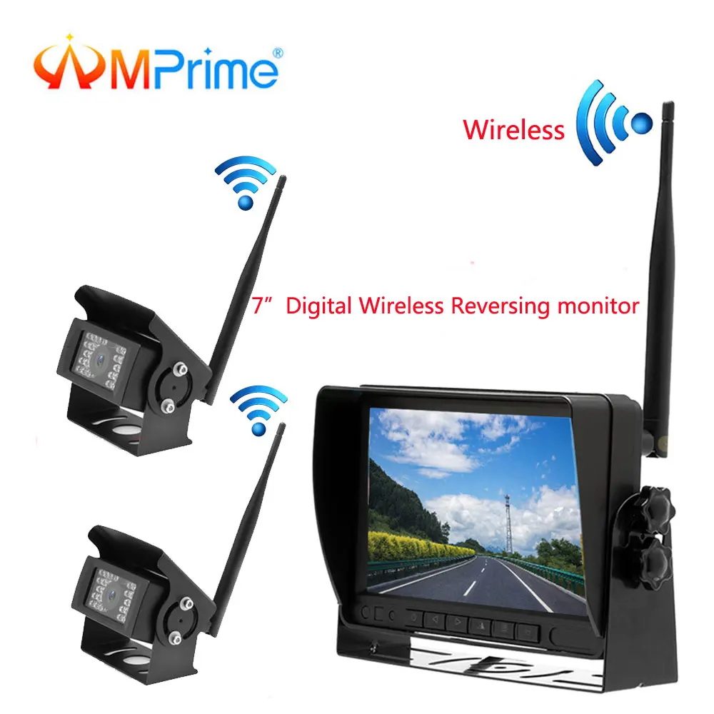 AMPrime 7 &quotавтомобильный монитор цифровой беспроводной двойной резервный задние