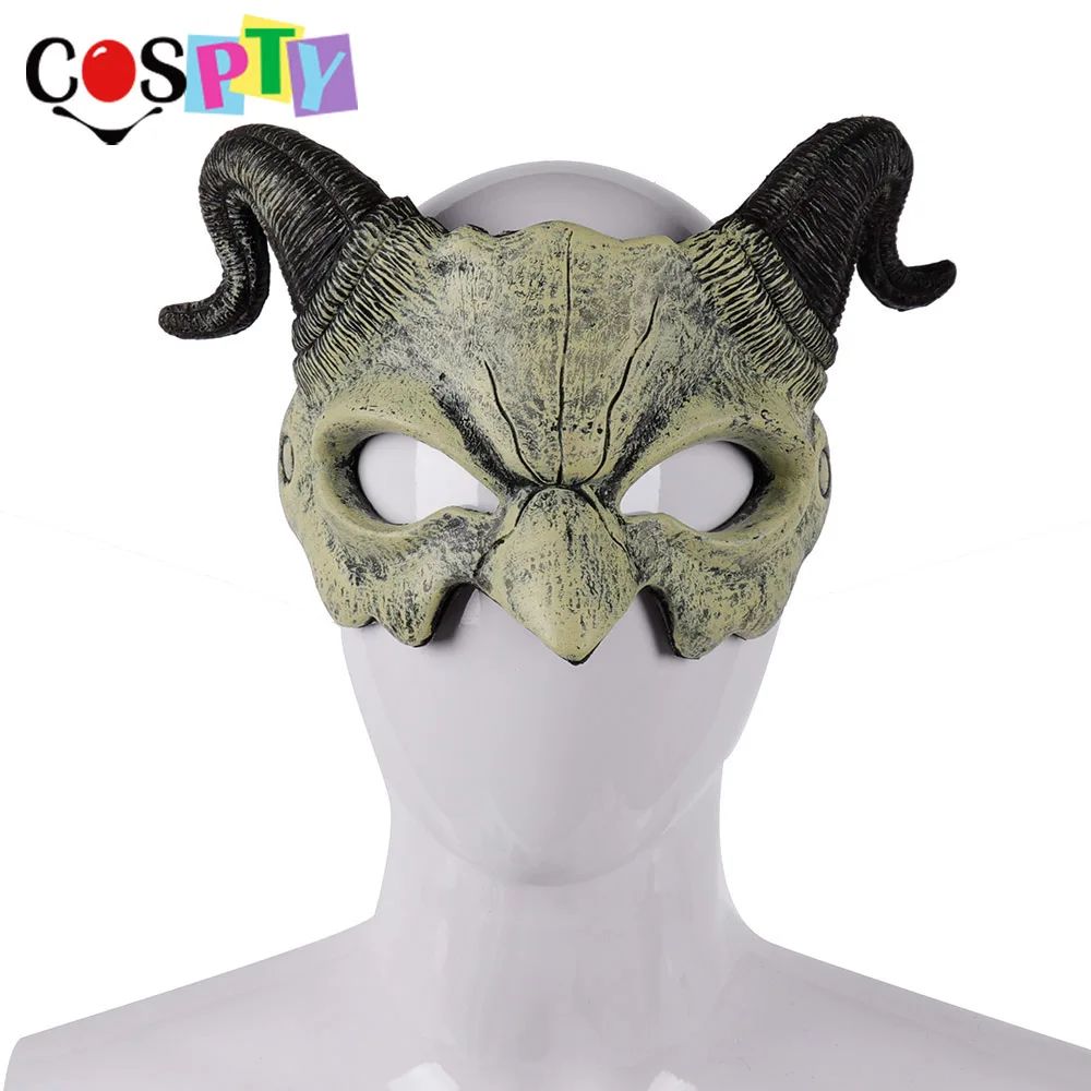 white Cospty Mascaras Para Diwali Masker Carnaval маска демона латекс Трансвестит ужас Монстр Волдеморт Дьявол маска - Цвет: white