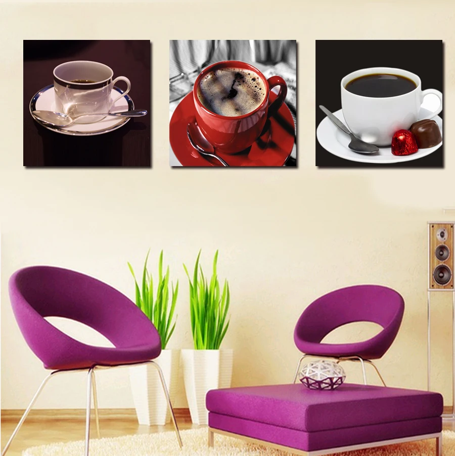 JIE сделать арт Новое поступление новых Кухня кофе Wall ART Живопись на холсте для