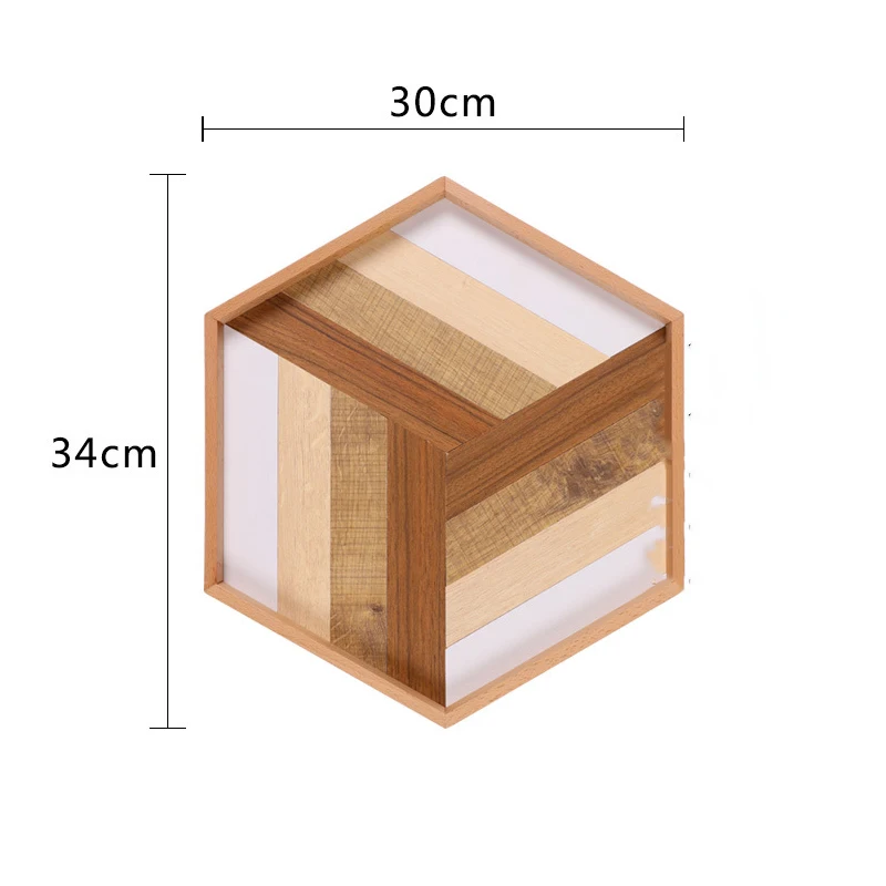 100% натуральная ручная работа шестиугольная коробка деревянная тарелка
