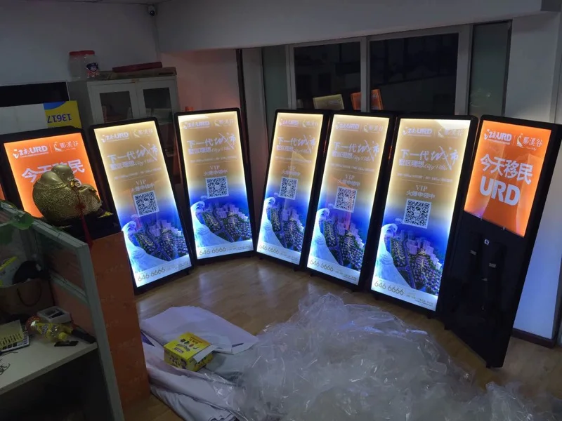 6 шт 63x120CM светодиодный Гуляя односторонний мобильный рюкзак светильник коробка