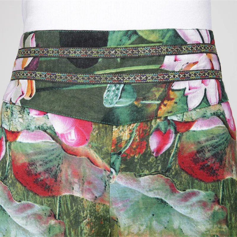 Брюки-Палаццо женские хлопково-льняные винтажные штаны элегантная одежда