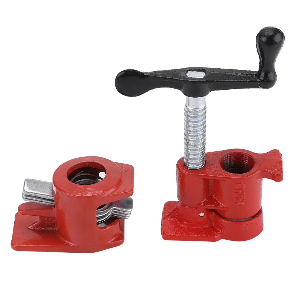 

Heavy Duty 3/4" Wood Gluing Pipe Clamp Set Professional Woodworking Wood Gluing Fixture Carpenter Tool