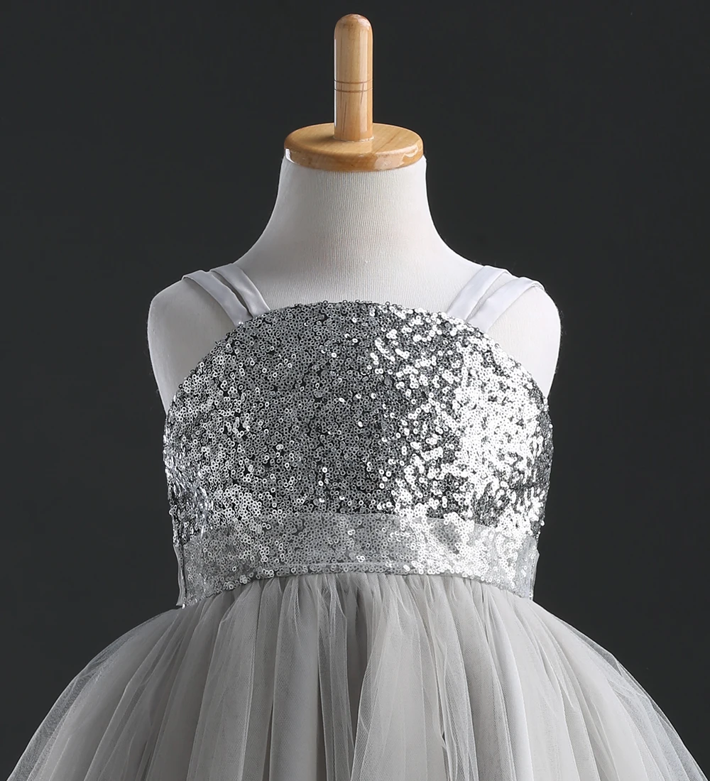 2019 New Hot Sale Latest Baby Girls Kids Sequins Party Dress Pageant Wedding Bridesmaid Dresses Gown | Детская одежда и обувь