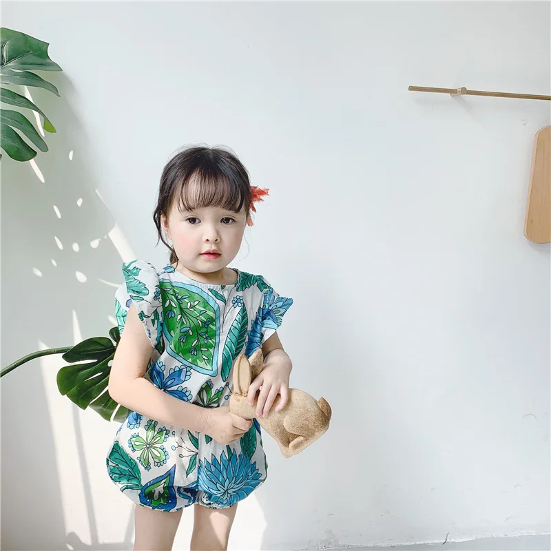 Лето 2019 боди для маленьких девочек летние модные шорты с коротким рукавом и