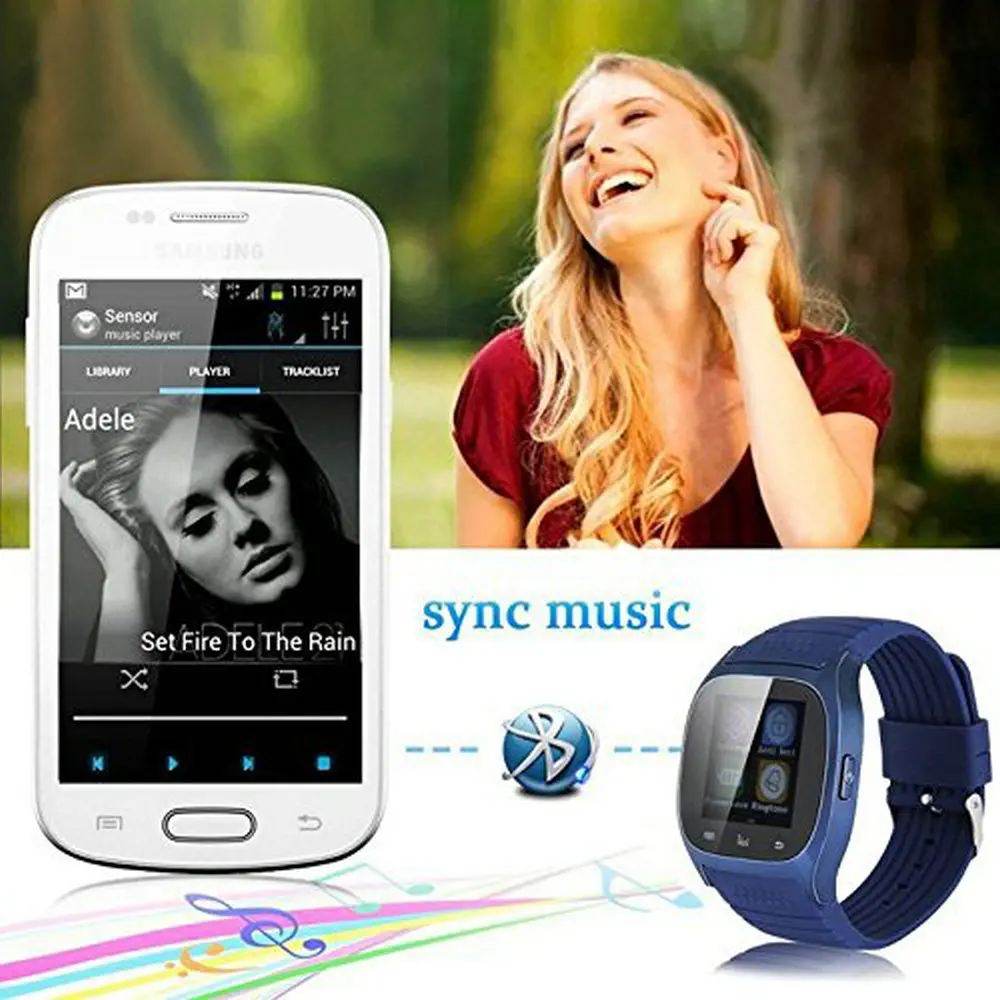 SmartWatch Bluetooth Smart часы M26 с светодиодный Дисплей/циферблат/Будильник/шагомер для