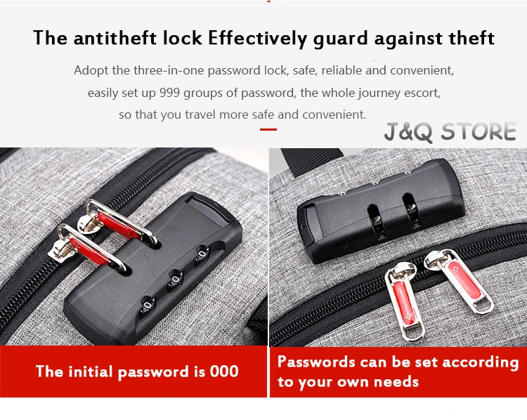 J& Q, хит, USB замок рюкзака, рюкзак для путешествий, мужской рюкзак для ноутбука, Противоугонный рюкзак с кодовым замком, Mochila, школьный рюкзак