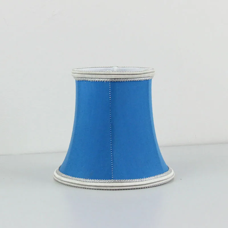 Синий цвет ткани абажуры футляр Клип на | Лампы и освещение