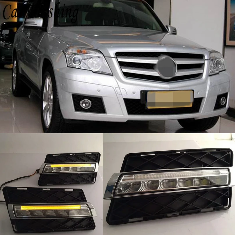Автомобильный мигающий сигнал для Mercedes Benz GLK 300 GLK350 GLK500 2008 2012 Желтый СВЕТОДИОДНЫЙ