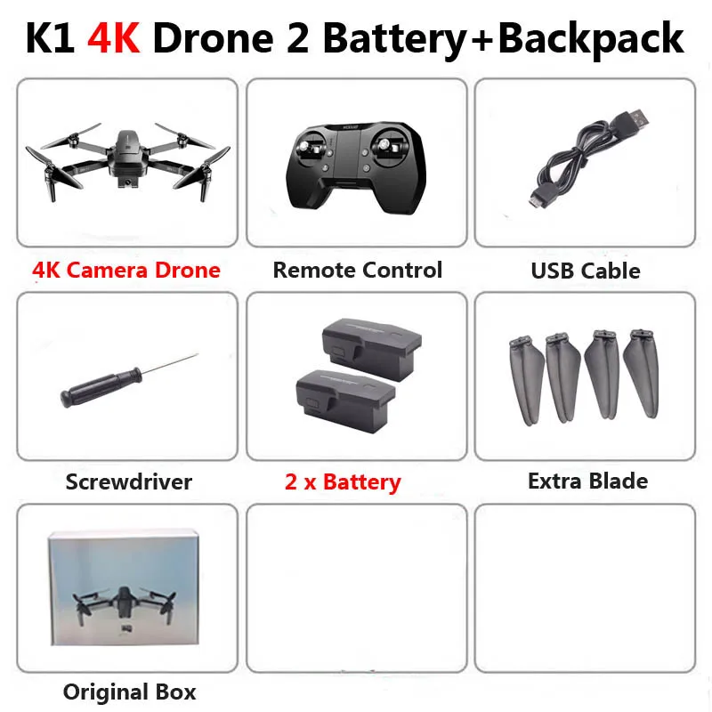 K1 4K 2b Box Visuo ZEN K1 gps Дрон с двойной камерой 4K 50 раз зум 5G WiFi FPV оптический поток бесщеточный Радиоуправляемый квадрокоптер Вертолет игрушки VS F11 - Цвет: K1 4K 2b Box