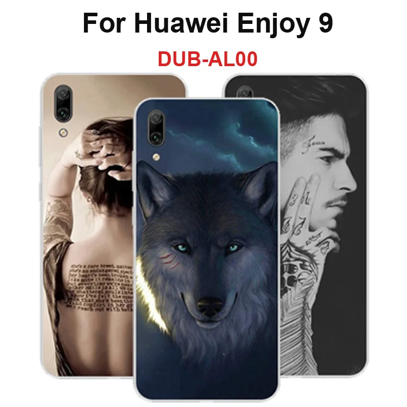 Чехол для Huawei Enjoy 9 Обложка красивая девушка Противоударная мягкая задняя крышка
