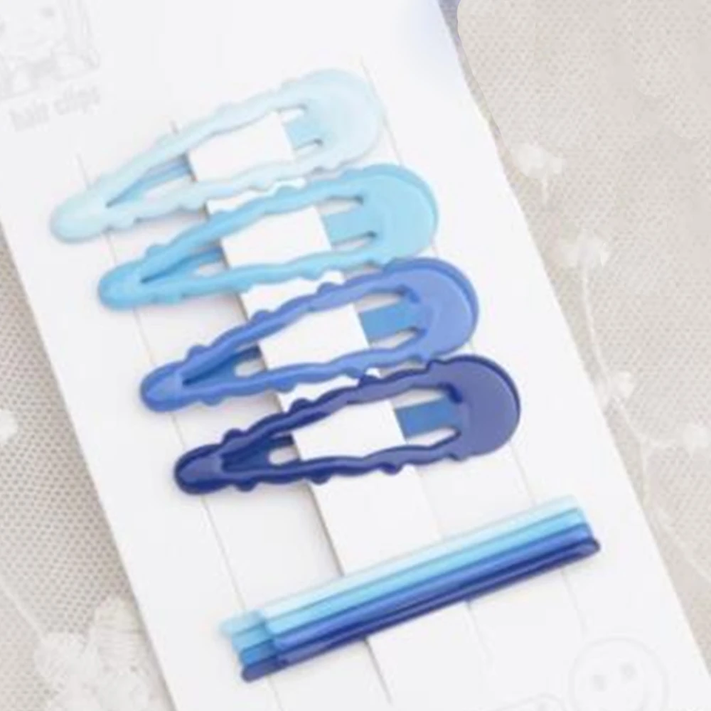 8 шт./компл. Новые простые черные заколки для волос в форме капли девочек пряжки